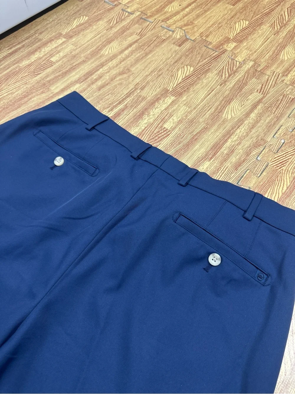 Peter Millar Navy Performance Flat-Front Golf Shorts